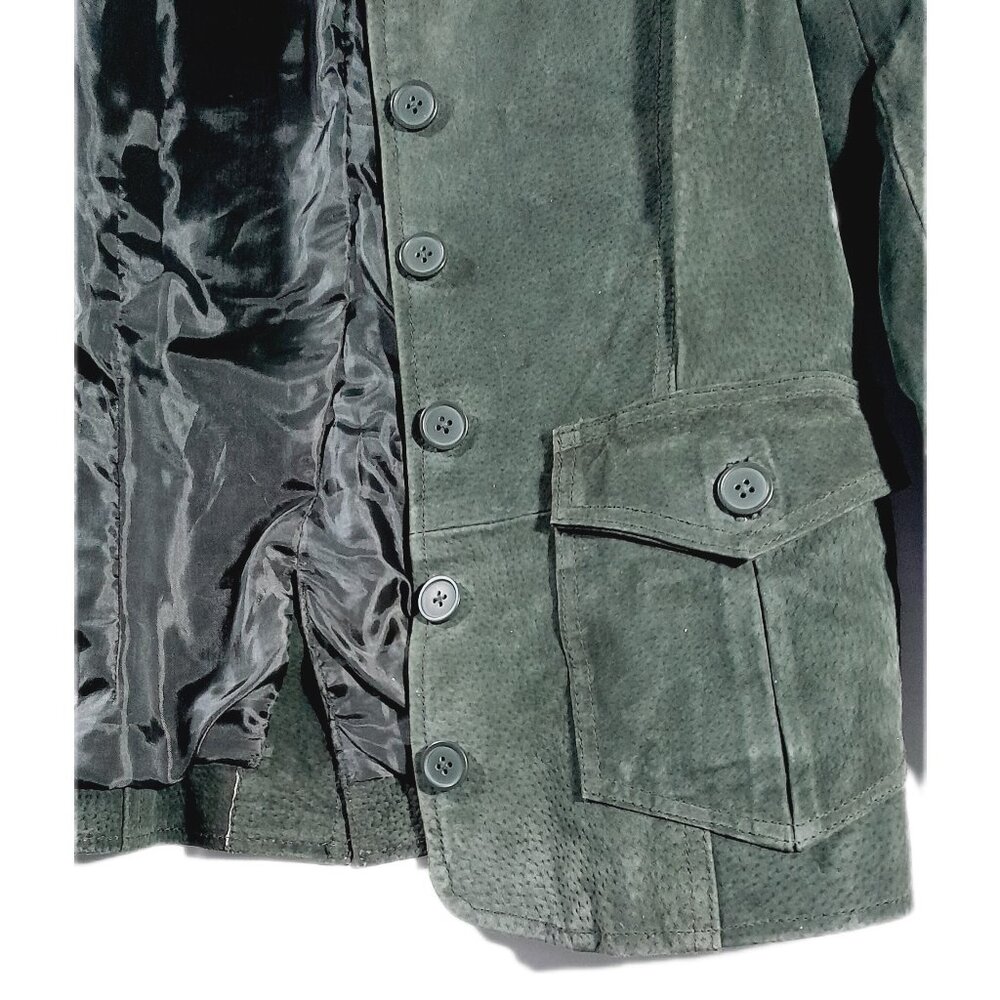 Western Suede Green Jacket Rodeo Rustic By H&G Size S/P - Picture 6 of 16
